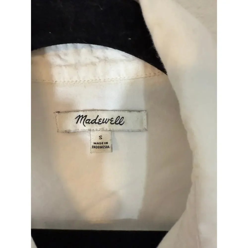 Madewell Linen-blend courier pleat-back shirt size S